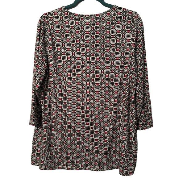Kim Rogers blouse size PL Womens Top With Geometric Pattern In Rayon & Spandex - Picture 9 of 12
